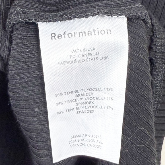 Reformation Black Emely Knit Top Size Large - Picture 5 of 6